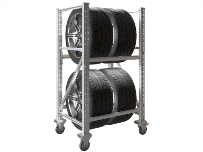 Стеллаж MS Pro 1350/781x606 передвижной для хранения 4 шин 